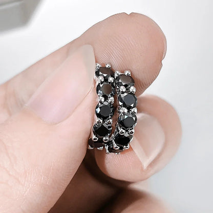 100% Real 3.5mm 0.2ct Moissanite Hoop Earrings for Women S925 Sterling Silver Earring Luxury Designer Wedding Fine Jewelry