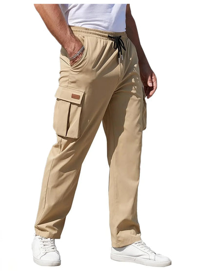 Also limited to men's multi pocket workwear pants, men's summer thin style new trendy American high street straight leg wide leg