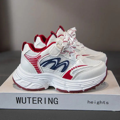 2026 Spring Autumn Children Chunky Mesh Sneakers Toddlers Boys Girls Casual Sports Shoes Patchwork School Kids Basketball Shoes