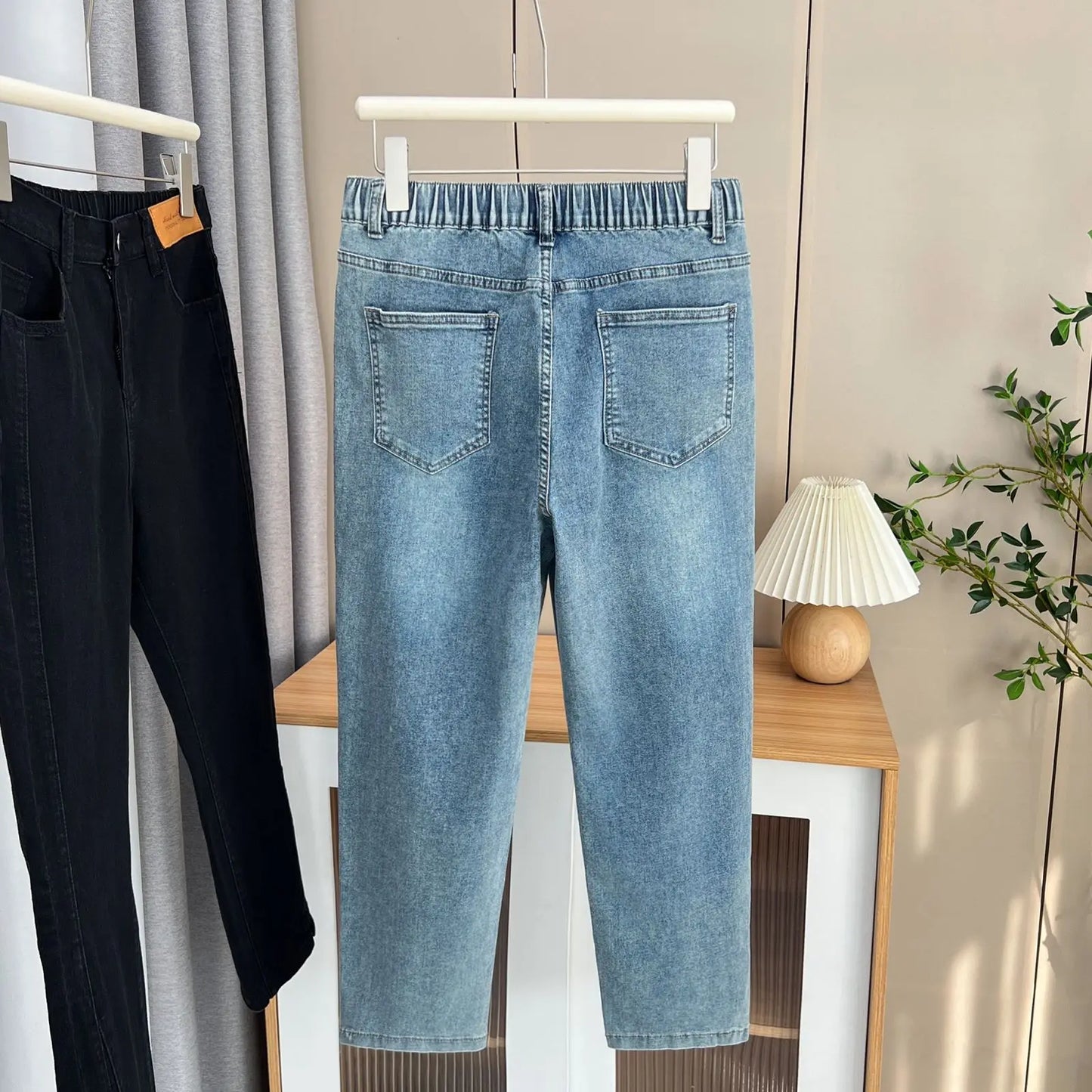 Women's Split Leg Opening Drainpipe Jeans