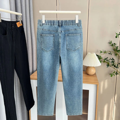 Women's Split Leg Opening Drainpipe Jeans