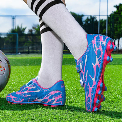 Professional Soccer Shoes Kids Long Spikes FG Football Boots Outdoor Grass Cleats Turf Football Shoes Boys Training Soccer Boots