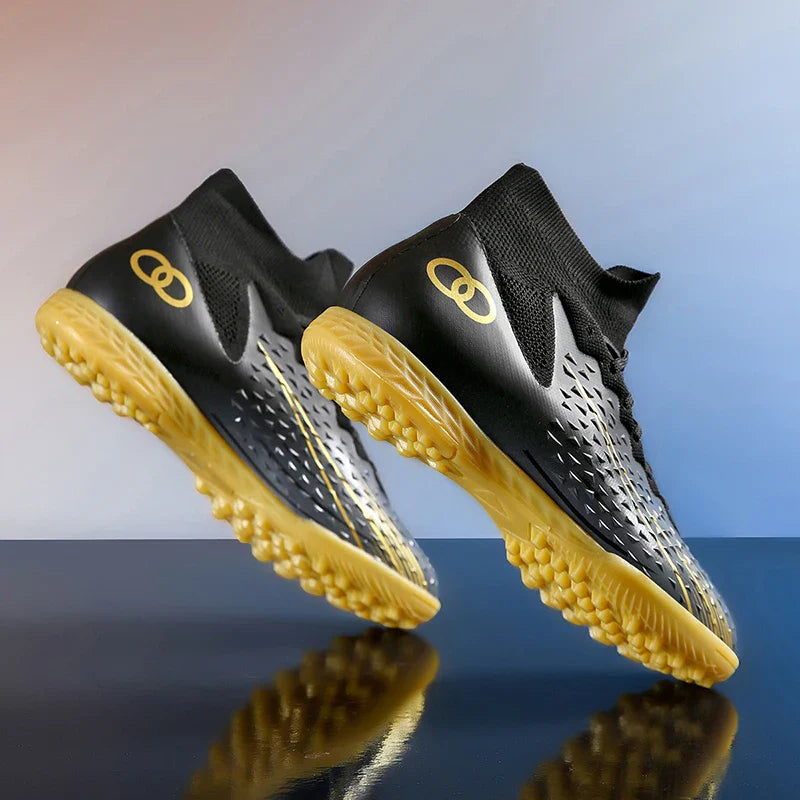 New Men Soccer Shoes Long Spikes Ultralight Football Boots Breathable Sneakers Indoor Match Cleats Training Drop Shipping