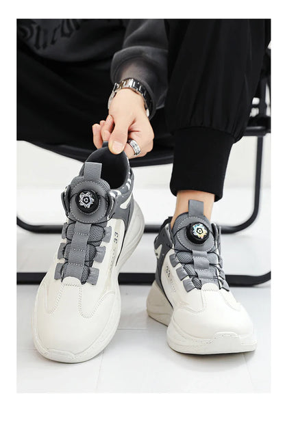 Tênis Masculino com Fivela Rotativa Confortável Antiderrapante Cadarço Durável para Atividades ao Ar Livre