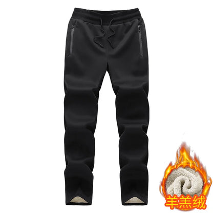 Hooded lambskin medium and elderly large size warm suit with plush thick hoodie jacket+thick pants two-piece set