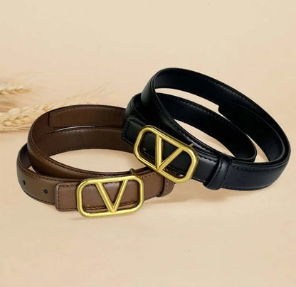 Classic ladies belt casual Joker ladies thin belt fashion personality with pants.