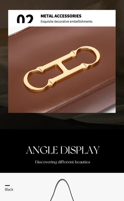 Retro Style Pure Colour Design Fashion Classic Women's Handbag Leisure Simple Match Women's Shoulder Bag