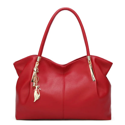 Women's Fashionable and Versatile Tote Bag with an Elegant Vibe, Large Capacity with Metal Accents, Pu Handbag and Shoulder Bag, Women's Business Travel Bag, Suitable for Outings/Shopping/Commuting/Work/Office/Business Trips/