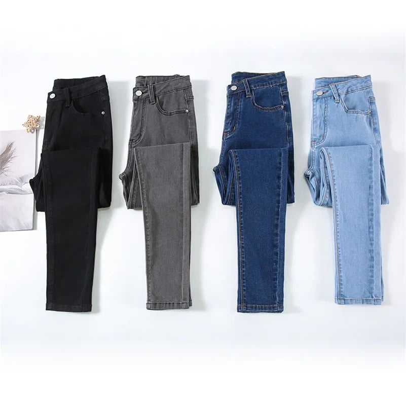 Women Stretch Jeans Lady Slim Skinny Pencil Jeans