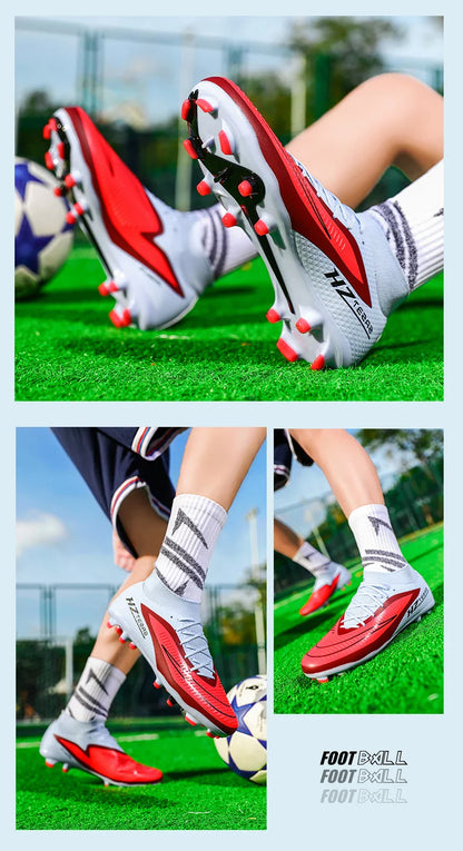 New Men Soccer Shoes Sport Boys Breathable Cleats Adult Outdoor Football Boots Training Long Spikes Non Slip Match Comfortable