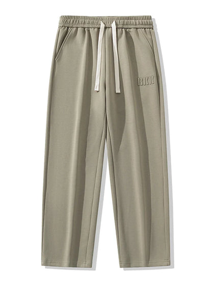 Men's Straight Sweatpants Wide Leg Cotton Track Pants Drawstring Letter Sports Baggy Pants Casual Long Trousers Big Size 8XL