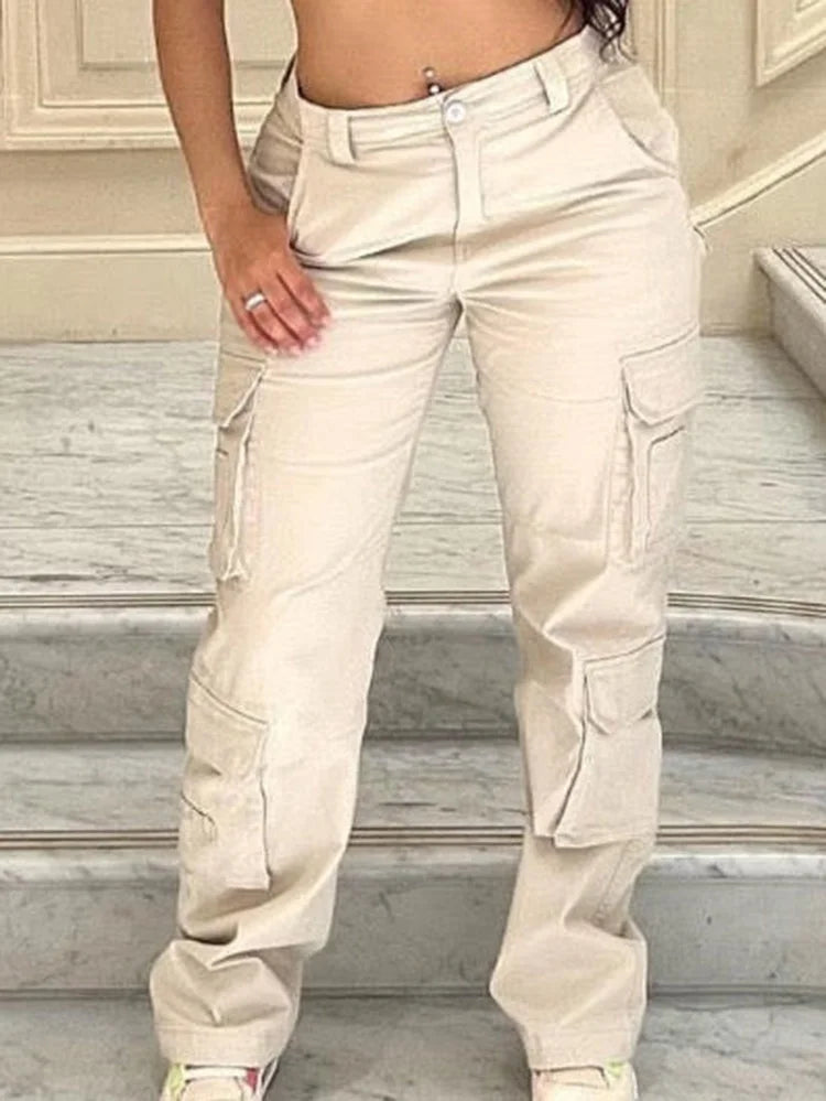 Low Waist Fashion Trendy Workwear Denim Casual Pants