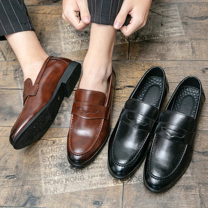 High Quality Social Leather Shoes For Men Classic Casual Business Shoes Men Trend Men's Dress Shoes Office Loafers Male