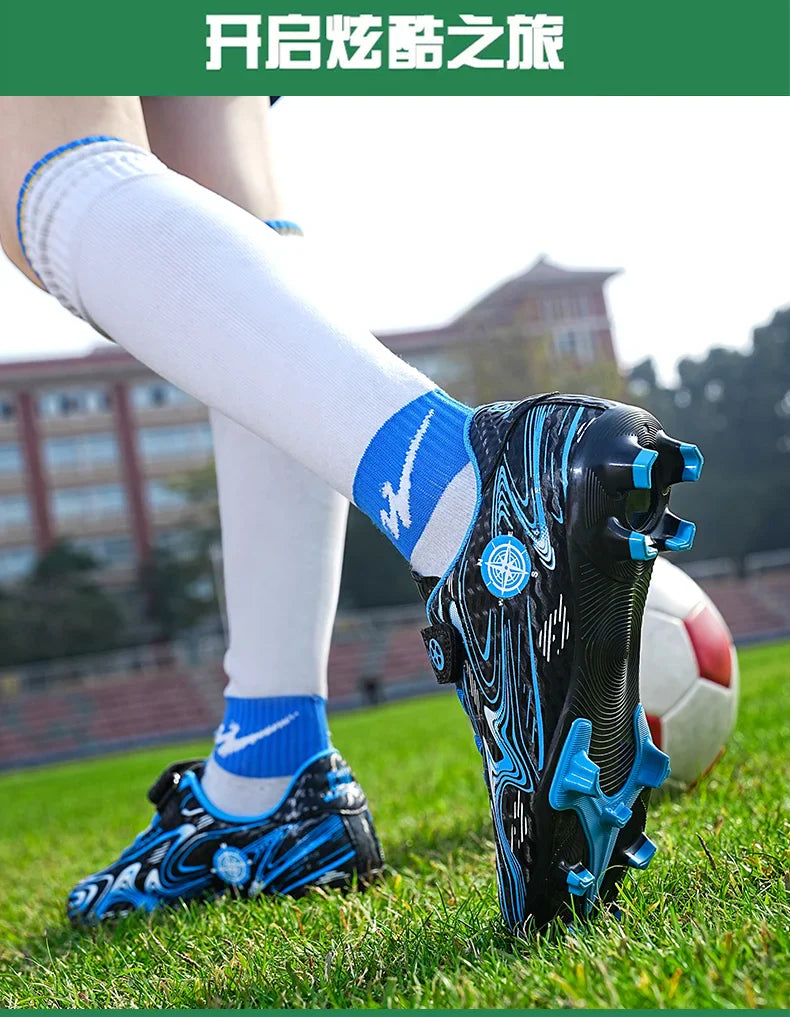 Kids Soccer Cleats Football Shoes Non Slip Breathable Lightweight Training Sneakers Boys Girls Children Football Match Boots
