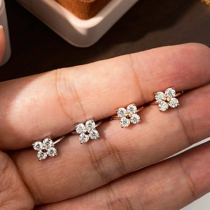 3mm D Color Moissanite Hoop Earrings for Women GRA Certified Round Brilliant Cut Moissanite s925 Silver Dainty Earring