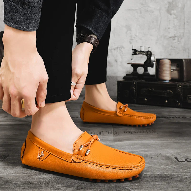Summer Mens Fashion High Quality Outdoor Casual Leather Shoes Comfortable Breathable Classic 2024 New Slip on Men's Shoes