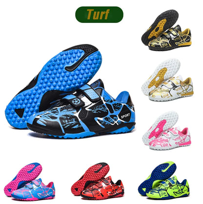 Kids Soccer Shoes Society TF/FG School Football Boots Cleats Grass Sneakers Boy Girl Outdoor Athletic Training Sports Footwear