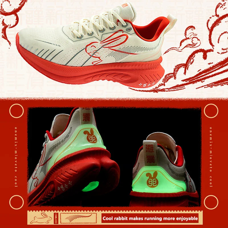 Tênis de Corrida ONEMIX Refletivo Vermelho Amortecedor Elite Aumento de Altura Tênis Esportivo para Caminhada ao Ar Livre Respirável em Mesh Masculino