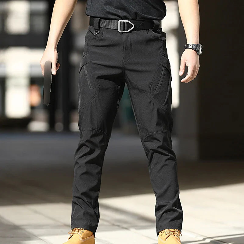 Men Elastic Military Spring Autumn Tactical Pants Camping Hiking Trekking Climbing Sharkskin Cargo Trousers Quick Dry Sports
