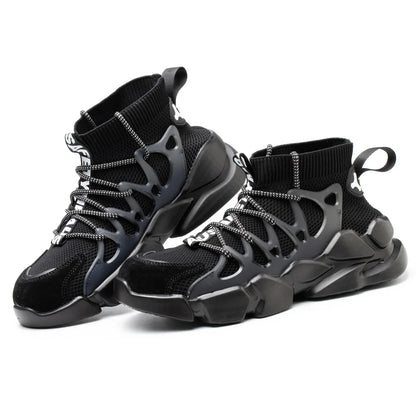 2025 Women's Safety Shoes Anti-Smash Puncture Proof Breathable Mesh Work Boots, Fashion Outdoor Workshop Safety Boots for Women