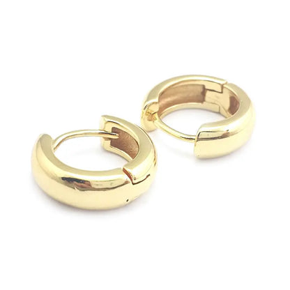 6PCS 14MM 16MM 18MM 23MM 25MM 30MM 18K Gold Color Brass Round Circle Loop Earrings Hoops Jewelry Making Supplies Accessories
