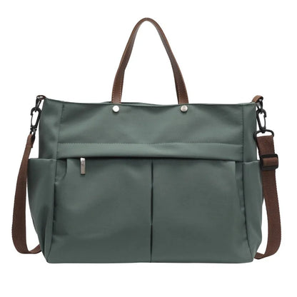 Stylish Nylon Women's Tote Bag Shoulder Handbag with Large Capacity And Two Pockets for Commuting