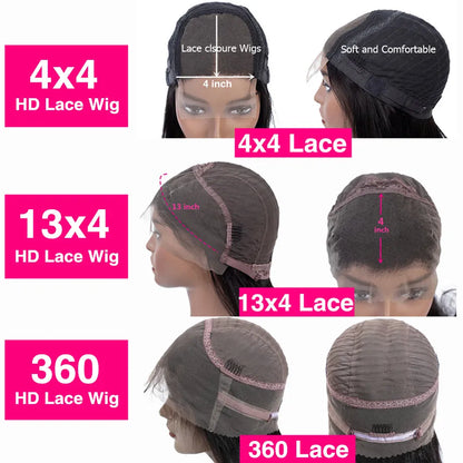 30 32 Inch Brazilian Bone Straight 13x4 13x6 HD Transparent Lace Front Human Hair Wigs 360 Lace Frontal Wig 5x5 6x4 Glueless Wig