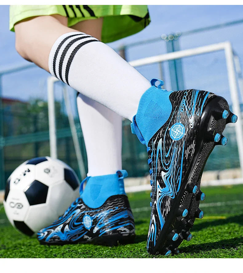 Children Professional Soccer Boots Non-slip Kids Football Shoes Outdoor Sock Boys Sport Futsal Match Training Sport Sport Sneake
