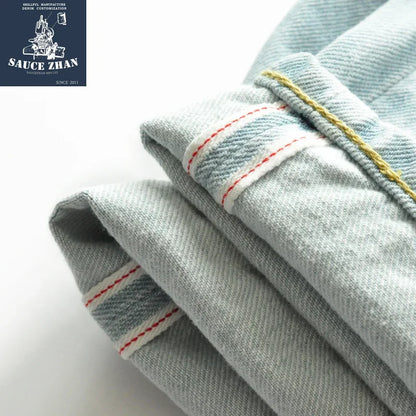 Men Shorts Jean Shorts Indigo Selvedge Denim for Summer Casual Regular Fit