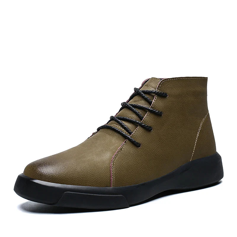 Winter Men Boots High Quanlity Warm Leather Mens Ankle Boots Male Waterproof with Fur Snow Boots Casual Shoes for Men Botas