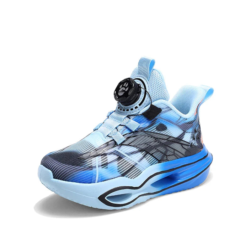 Children‘s Basketball Shoes Cushioned Sneakers Non-slip Breathable Running Shoes Lace-up Boys Girls Athletic Shoes Tennis Shoes