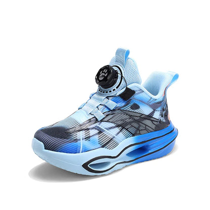 Children‘s Basketball Shoes Cushioned Sneakers Non-slip Breathable Running Shoes Lace-up Boys Girls Athletic Shoes Tennis Shoes
