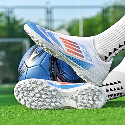New Men Soccer Shoes Outdoor Sport Football Boots Training Breathable Match Boys Adult Cleats Non Slip Long Spikes Comfortable