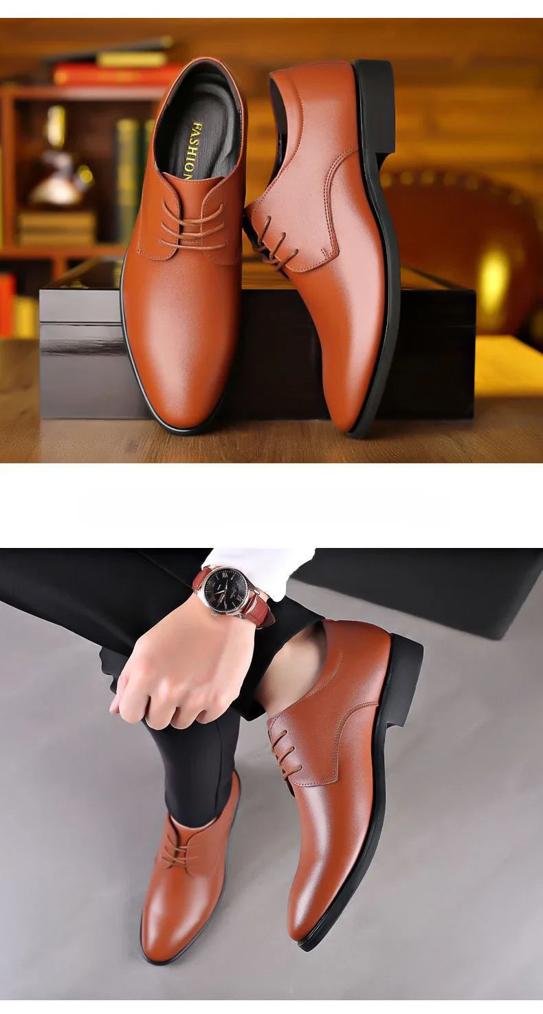 Lace Up Breathable In Summer Oxfords Shoes Social Shoe Male Pointed Toe Men's Formal Black 2025 Style Cheap Liquidation Official
