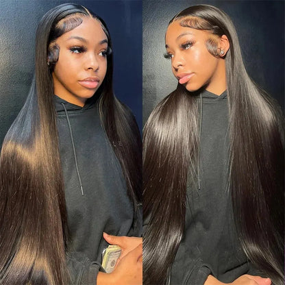 13x6 Hd Lace Frontal Wig Straight Human Hair Wigs Natural Color 200 Density 30 Inch Pre plucked 13x4 Transparent Lace Front Wigs