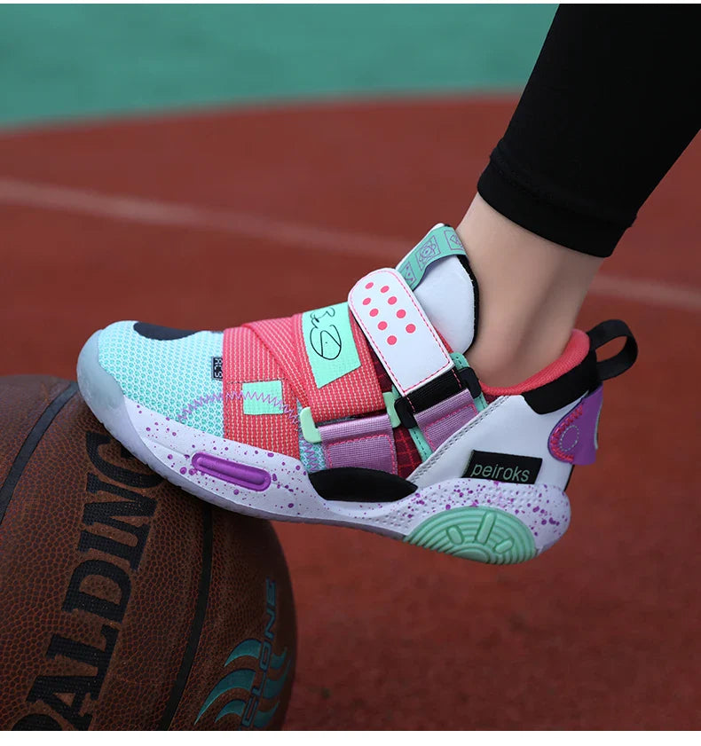 New Brand Children's Basketball Shoes For Boys Girls Non-slip Kids Sport Shoes Lightweight Outdoor Sneakers Trainers Footwear