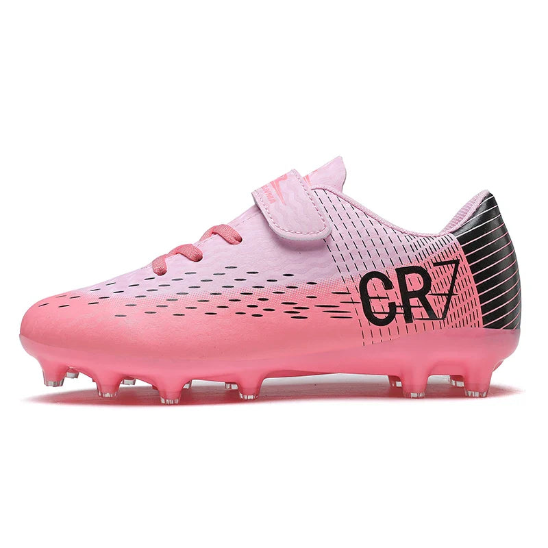 New Hot Children Football Boots Outdoor Trainers Soccer Shoes for Kids Boys Girls Hook Loop Football Cleats Futsal Sneakers28-39