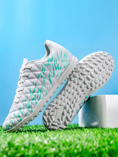 Wear Resistant TF Turf Soccer Boots PU Elastic Fabric Upper Rubber Stable Grip Sole Youth Boys Girls Football Shoes