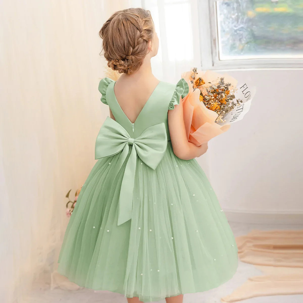 2026 Girls Princess Tutu Dress Flower Girl Gown Piano Performance Host Outfit Party Dress prom dresses girls dresses