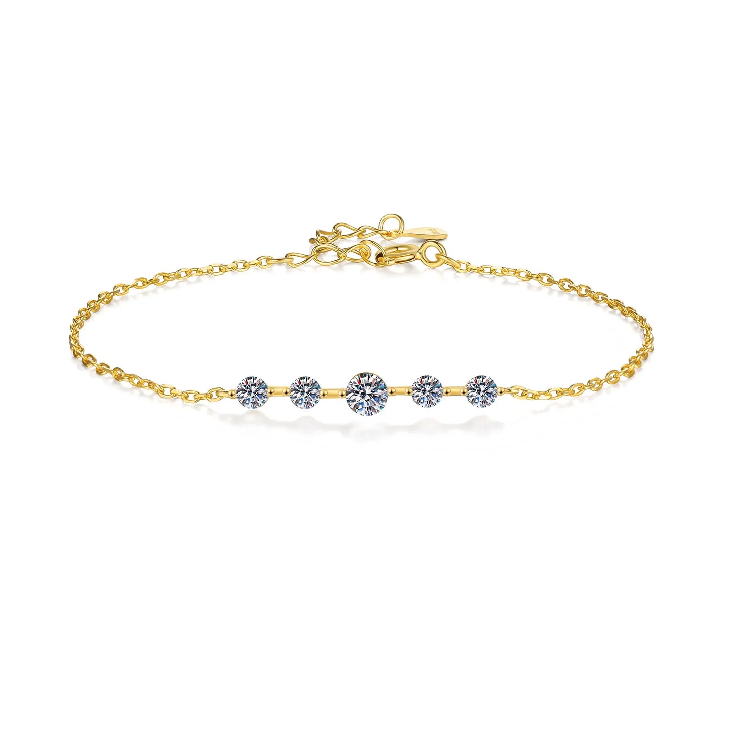 Micro Full 2/2.5/3mm D Color Moissanite Diamond Tennis Bracelet for Woman 925 Silver Plated 18k Adjustable Link Bracelets
