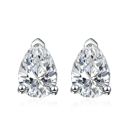 1ct D Color Pear Cut Moissanite Stud Earrings Water Drop Lab Diamond 925 Sterling Silver Gold Plated Wedding Jewelry Gift