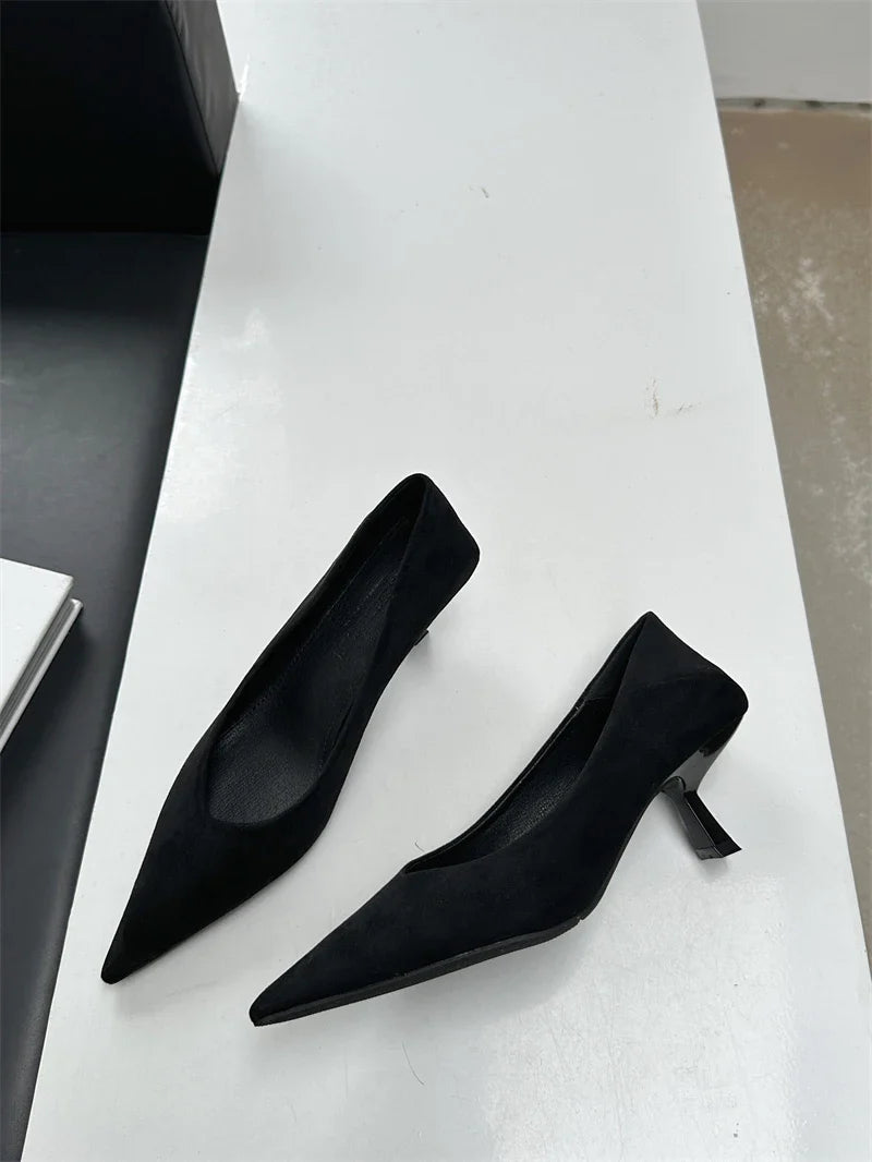 Sapatos de salto alto femininos de bico fino para o outono de 2024, sapatos sexy e rasos, sapatos de salto fino elegantes para mulheres, sapatos de festa, sapatos de salto alto, sapatos elegantes de festa, sapatos femininos.