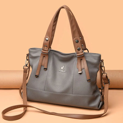 100% Cow Leather Handbag Women Genuine Leather Shoulder Bags Natural High Quality Cowhide Crossbody Large Capacity Messenger Bag