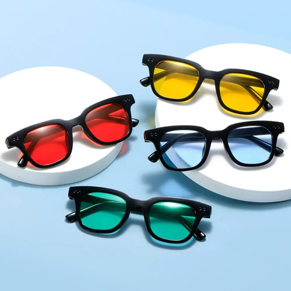 New Vintage Ocean Lens Sun Glasses Cycling Sunglasses for Men Women Fashion Square Frame Sunglasses UV Protection Eyewear Shades