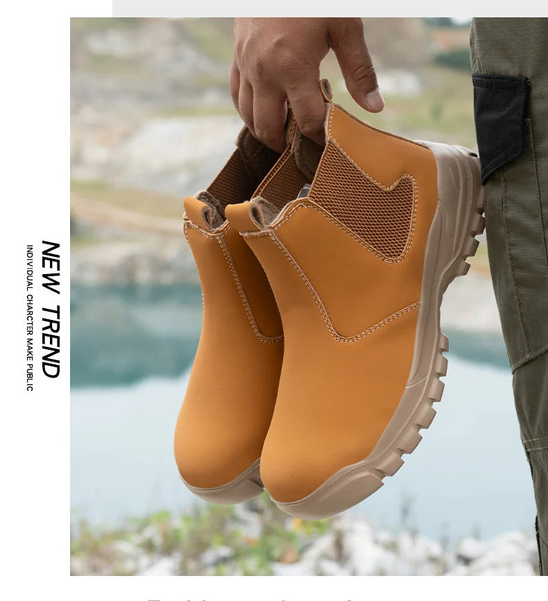 Easy Wear Safety Shoes for Men Steel Toe Work Shoes Puncture Proof Work Sneaker Male Protective Work Man Boots Safety Boots