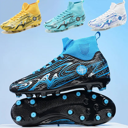 Children Professional Soccer Boots Non-slip Kids Football Shoes Outdoor Sock Boys Sport Futsal Match Training Sport Sport Sneake