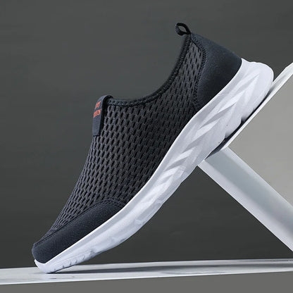 Men Shoes Sneakers Brand Man Casual Flats Shoes Loafers Slip on Male Mesh Big Size 48 Breathable Spring Autumn Summer 2024