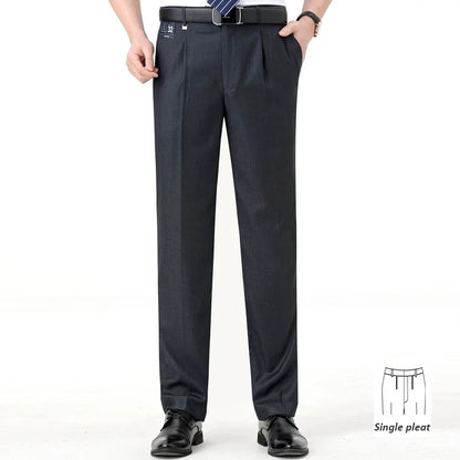 Men's High-End Summer Wool Blend Trousers, Traf Suit Pants,Business Formal , Man Pants,Wool Dress Pants for Men