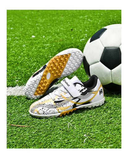 Soccer Shoes with Rubber Soles for Kids, Multicolor FG & TF Training Styles