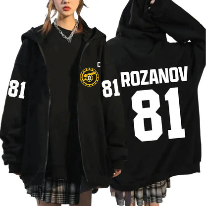 Heated Rivalry Shane Hollander‌ Ilya Rozanov Hollanov 24 81 Merch Zipper Hoodies Men Women Zip Up Sweatshirts Long Sleeve Jacket